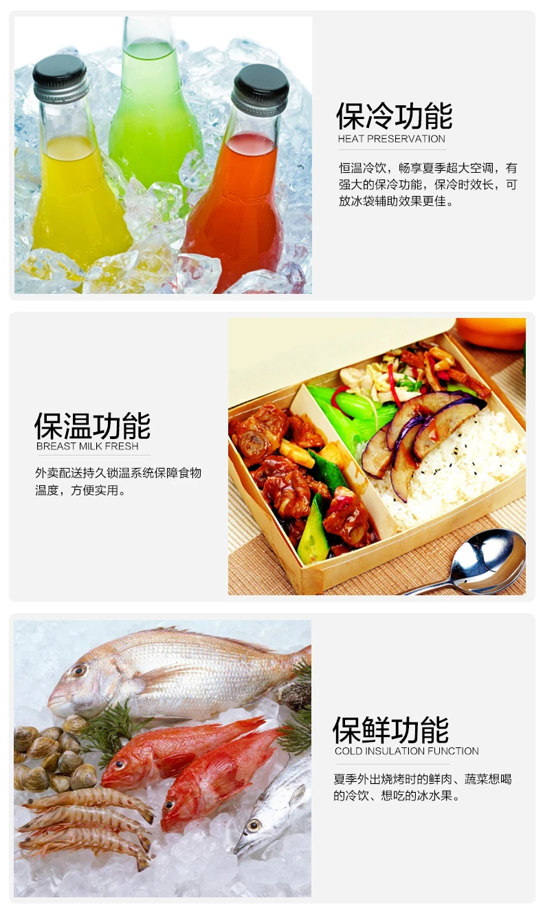 Insulation Cooler Bag Thermal Food Cans Storage Picnic Lunch Shoulder Tote Waterproof Box Cars Bags Pack (5)
