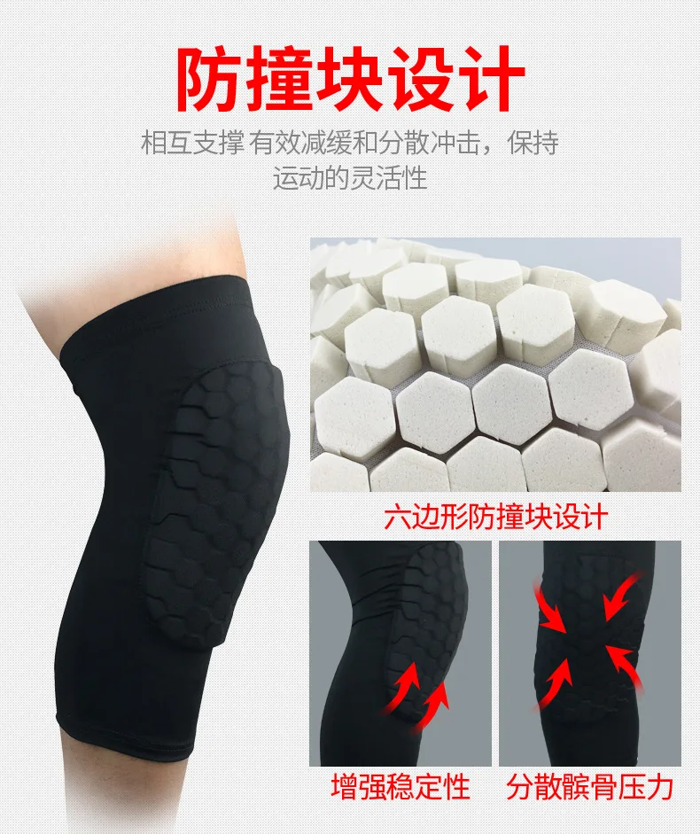 1 шт. спортивный Фитнес Волейбол Баскетбол Kneepad Antislip вафельная Paded EVA колено штанины Защита наколенники Поддержка