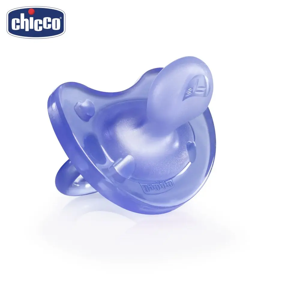 Пустышка Chicco Physio Soft, 1 шт., 12 мес.+, силикон, голубая - Цвет: Фиолетовый