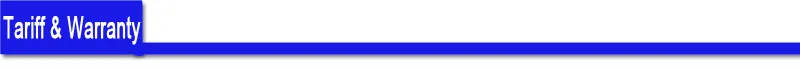 3.Tariff & Warranty