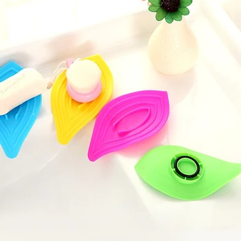 

Kitchen Sink Sponge Holder Multifunctional Slip Ring Leaves Soap Box Drain And Clean Soap Dishes