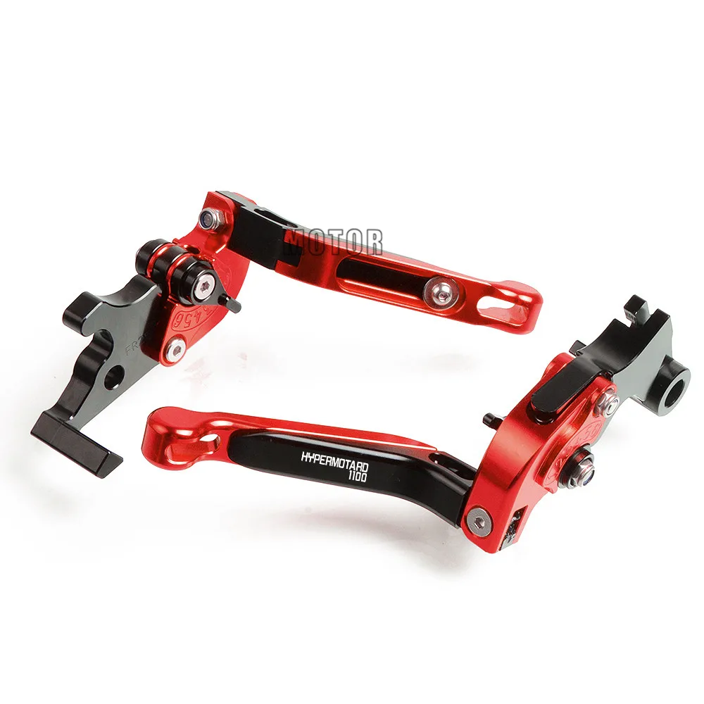 CNC Мотоцикл тормозные рычаги сцепления для DUCATI HYPERMOTARD 1100 2007-2012 регулируемые Складные Выдвижные Тормозные Рычаги Сцепления