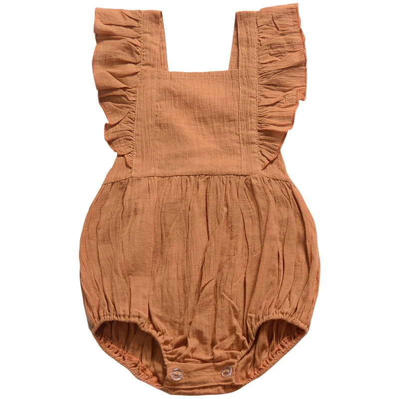 

New Hot Newborn Infant Toddler Baby Girls Ruffle Bodysuit Jumpsuit Cotton Soft Outfit Summer