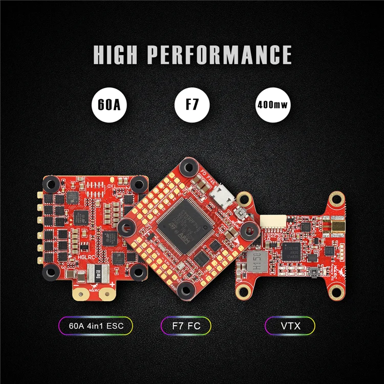 HGLRC вперед F760-VTX стек F7 Контроллер полета 60A 4в1 ESC 400 МВт VTX