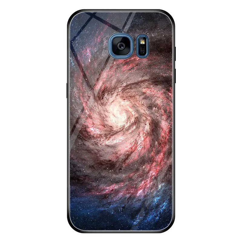 Goterfly стеклянный чехол для телефона 5," для samsung galaxy S7 Edge окрашенный защитный чехол на заднюю панель чехол s samsung galaxy s7edge SM-G935F - Цвет: E14
