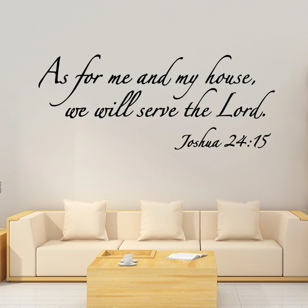 

Classic Serve the Lord Self Adhesive Vinyl Wallpaper Decor Living Room Bedroom Removable Wall Decoration Murals naklejki