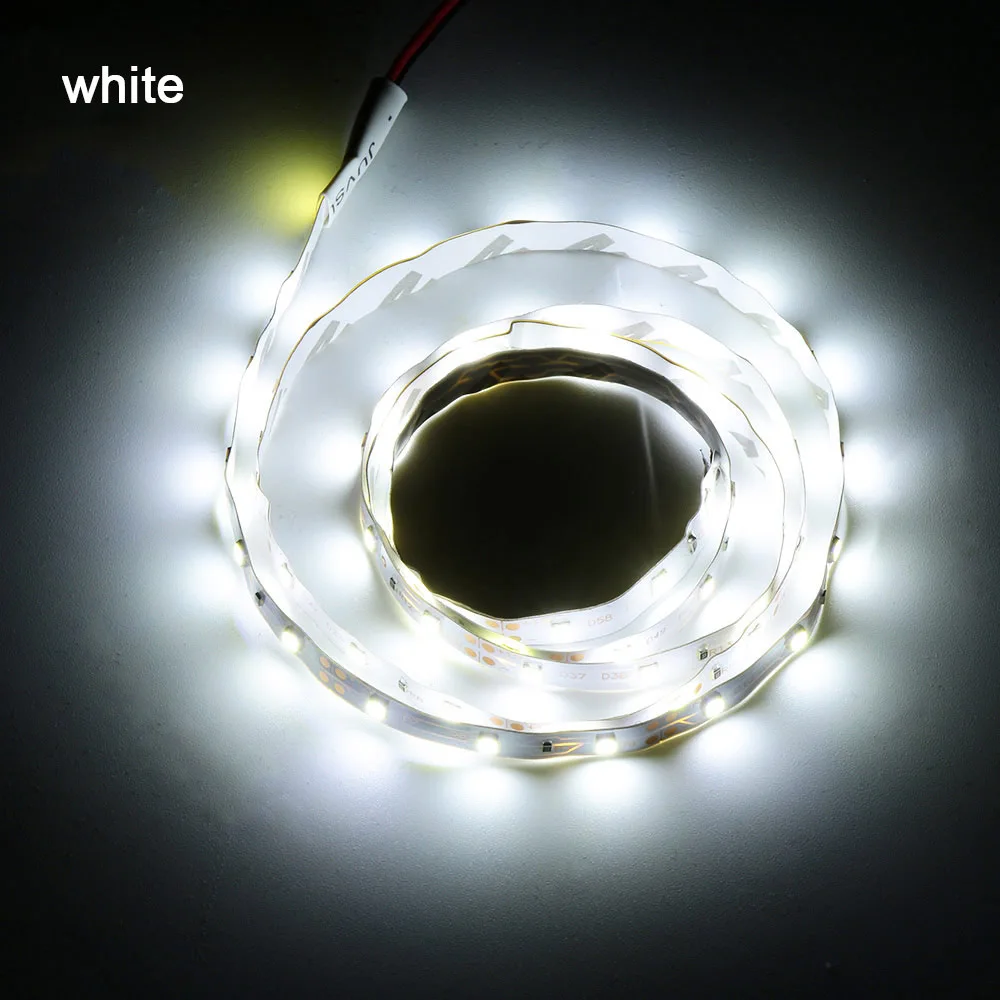 white 1 шт. 2835 SMD гибкий светодиодный полосы света, работающего на постоянном токе 12 В в фон компьютерный корпус для ПК клейкой ленты света Водонепроницаемый 30/50/100 см ленты лампы - Испускаемый цвет: white
