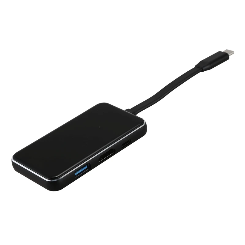 5 в 1 стекло зеркало тип-c концентратор USB C адаптер с Hdmi, PD зарядный порт, 3 USB 3,0 порта, совместимый для Macbook Pro