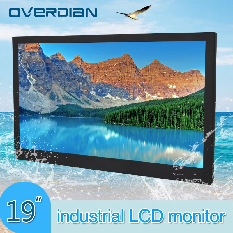19 дюймов/1" VGA/Touch USB/HDMI Интерфейс металла Рамки промышленных ЖК-Мониторы сопротивление Сенсорный экран TFT тип компьютера Дисплей
