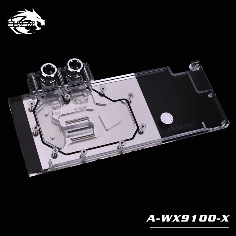 Bykski водяной блок для AMD Radeon Pro WX 9100 16 Гб/полное покрытие GPU медный радиатор блок водяного охлаждения RGB светильник