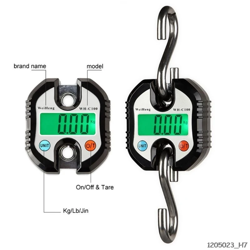 Crane Scale 150 kg/300lb 50g Crane Scale,Mini Electronic Digital Double-range Heavy Duty Hanging Scale