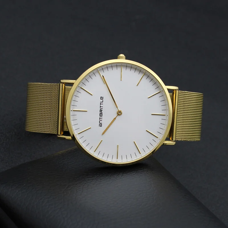 Модные японские кварцевые роскошные золотые женские часы мужские