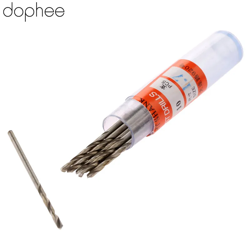 1 point 3mm Dophee 10 шт. твист сверла HSS микро-Прямо хвостовик древесины бурения электродрели Деревообрабатывающие инструменты 1,1/1,2 /1,3/1,4 мм - Цвет: 1 point 3mm