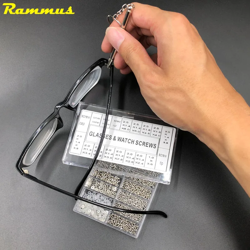

1000pcs Stainless Steel Micro Glasses Sunglass Watch Spectacles Phone Tablet Screws Nuts Screwdriver Kits Repair Tool Portable