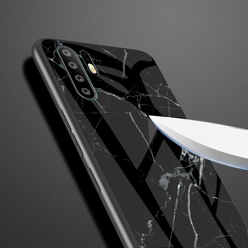 For Huawei P30 Pro Case Marble Tempered Glass Silicone Frame Hard Cover Phone Case for Huawei P30pro Cover for Huawei p30 Lite