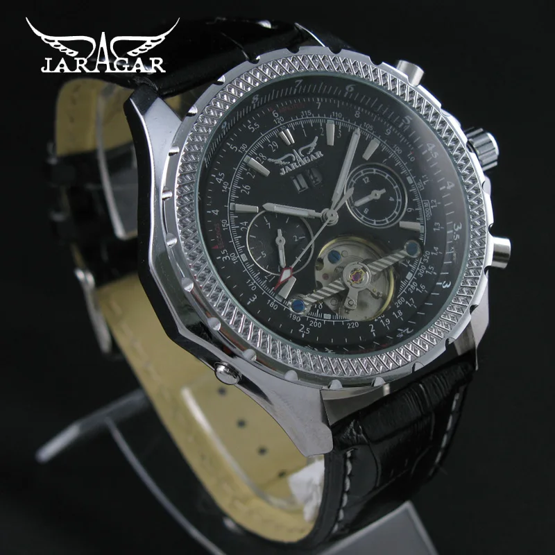 

Jaragar Military Automatic Mechanical Watch Tourbillon Design Mens Watches Top Brand Luxury Automatic Date Week Wristwatch