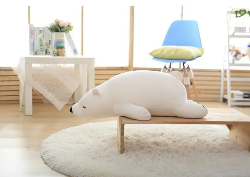 27 см 50 см Kawaii Белый медведь, мягкие игрушки, плюшевый медведь, Kawaii Плюшевые игрушки, мягкая кукла для сна, для новорожденных детей