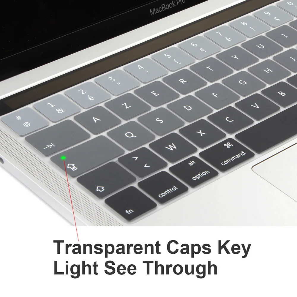 Ультратонкий силиконовый защитный чехол для клавиатуры EURO AZERTY 2019 Macbook Pro 13 15 Touch Bar