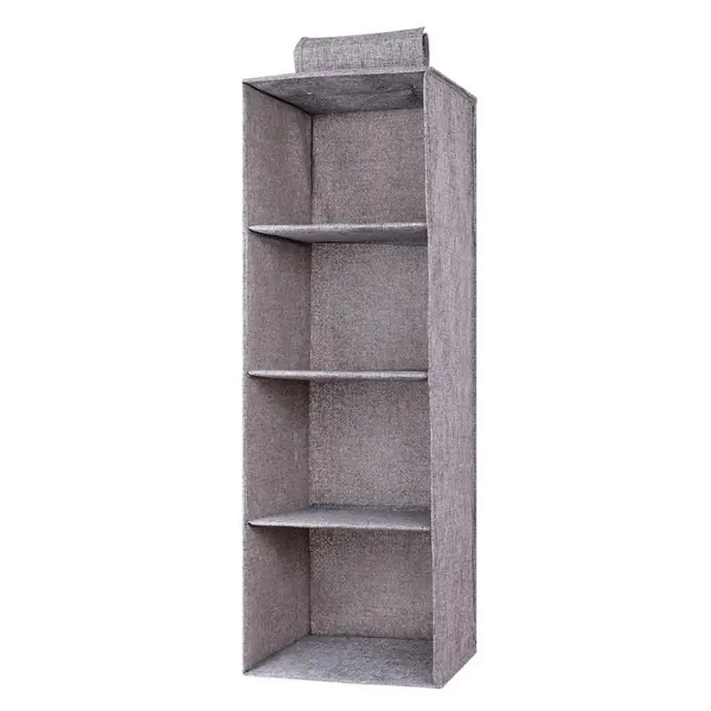 Dark Gray 4 layers Ящик для шкафа настенная подвесная сумка для хранения нижнего белья Органайзер косметическая сумка для хранения шкаф Органайзер украшение дома - Цвет: Dark Gray 4 layers