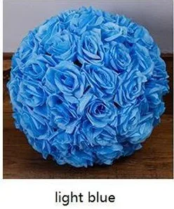 sky blue 1" 30 см высококлассные свадебные целующиеся шары искусственное шифрование Роза декоративный цветок шар для свадебного фестиваля украшения - Цвет: sky blue