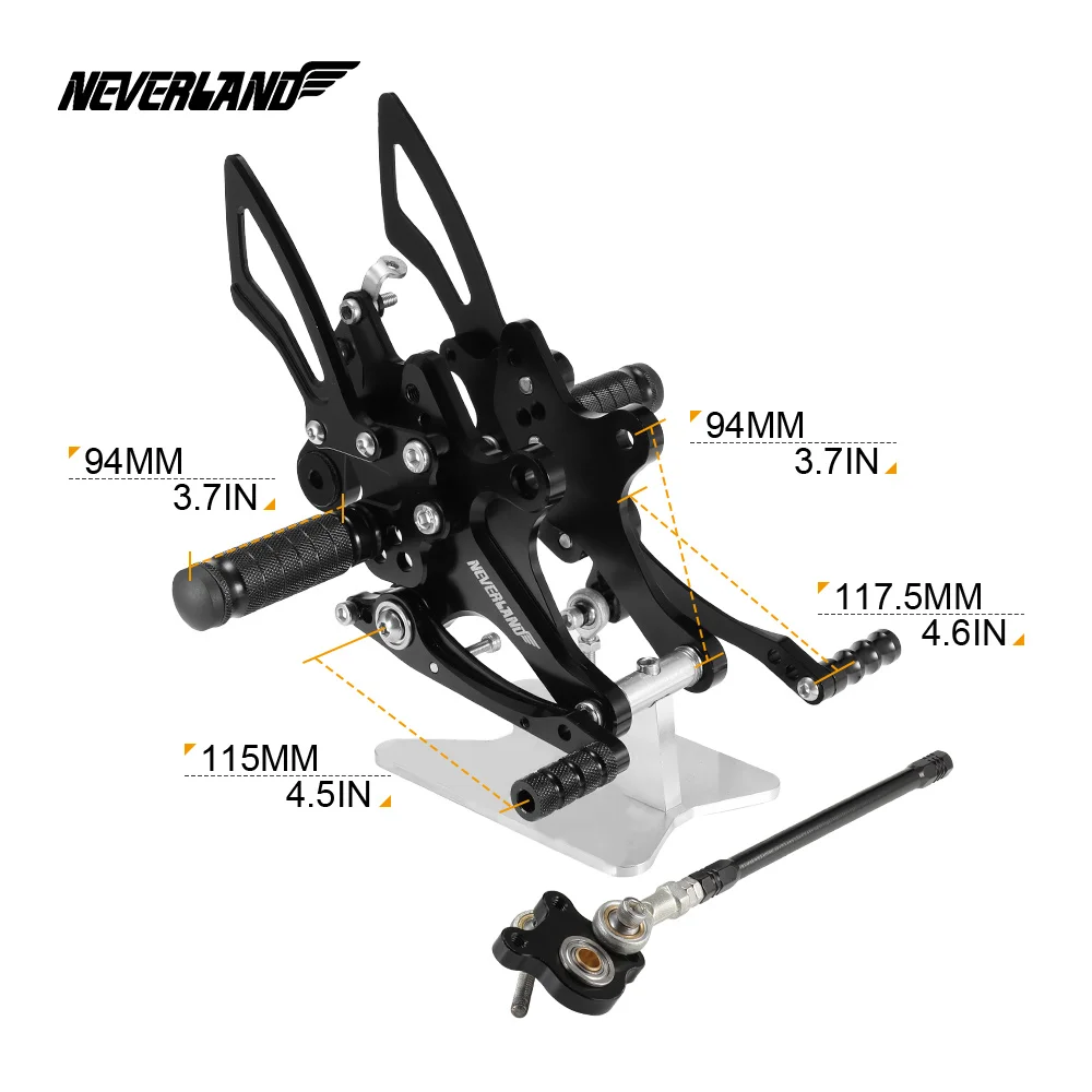 MR04B-00-B CB1000R 2008 2010 2011 2012 2013 CNC Запчасти цикл задние комплекты Rearset Подножка для ухода за кожей ног колышки для HONDA - Цвет: MR04B-00-B