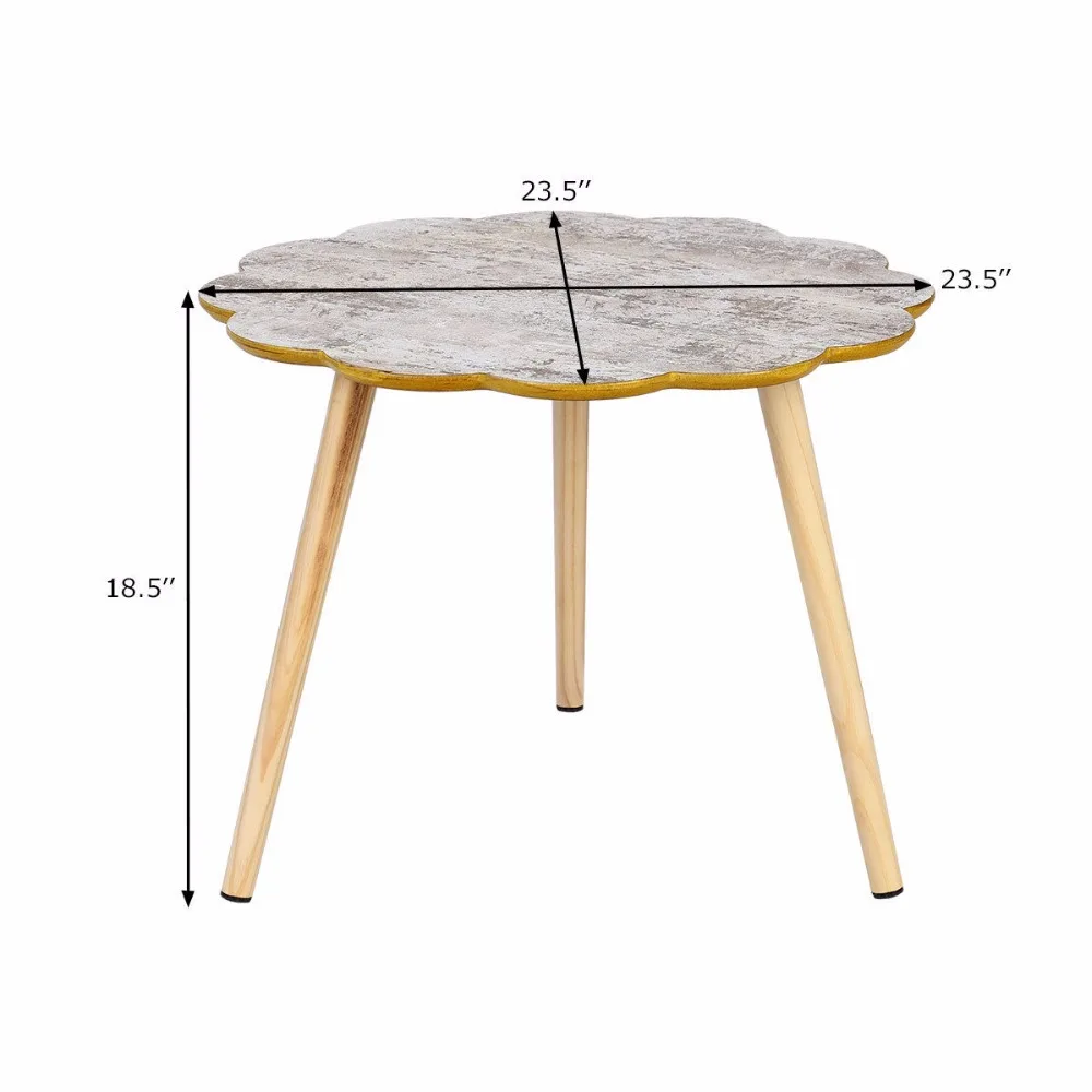 Giantex Flower Shaped Coffee Table Sofa Side End Accent Table Living Room Furniture Home Living Room Furniture HW59262