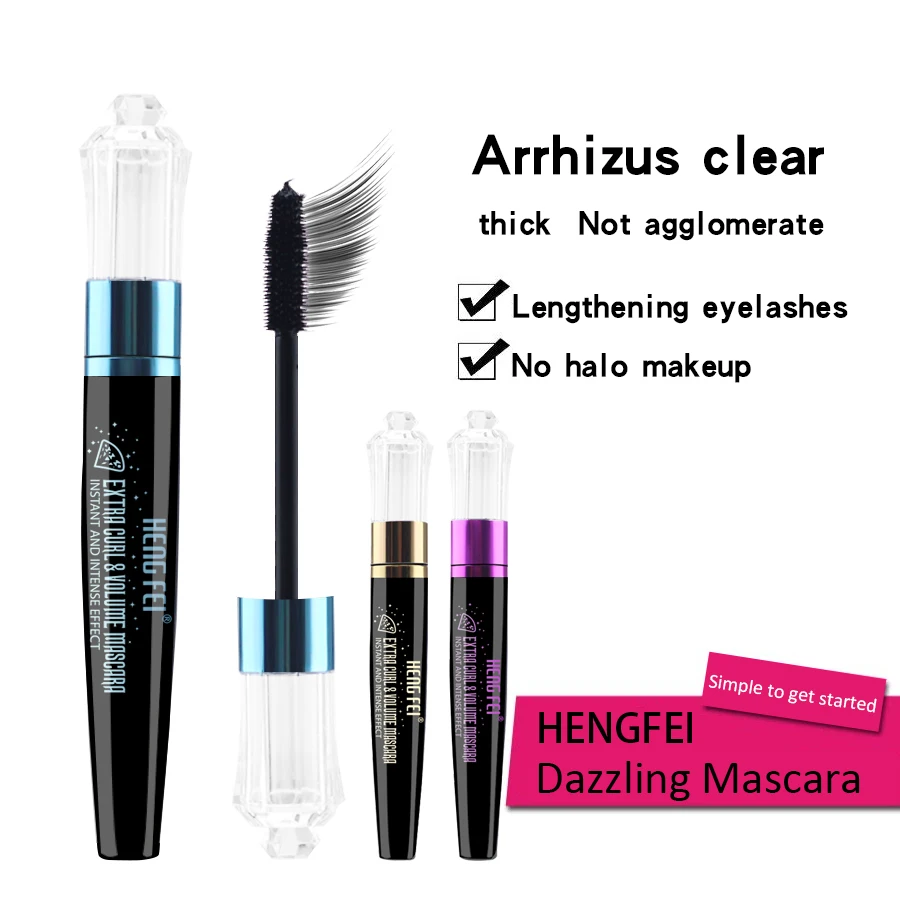 Ресницы Расширение Тушь Black Ink Quick Dry Lashes Керлинг Природный 3D Волокна Для Ресниц