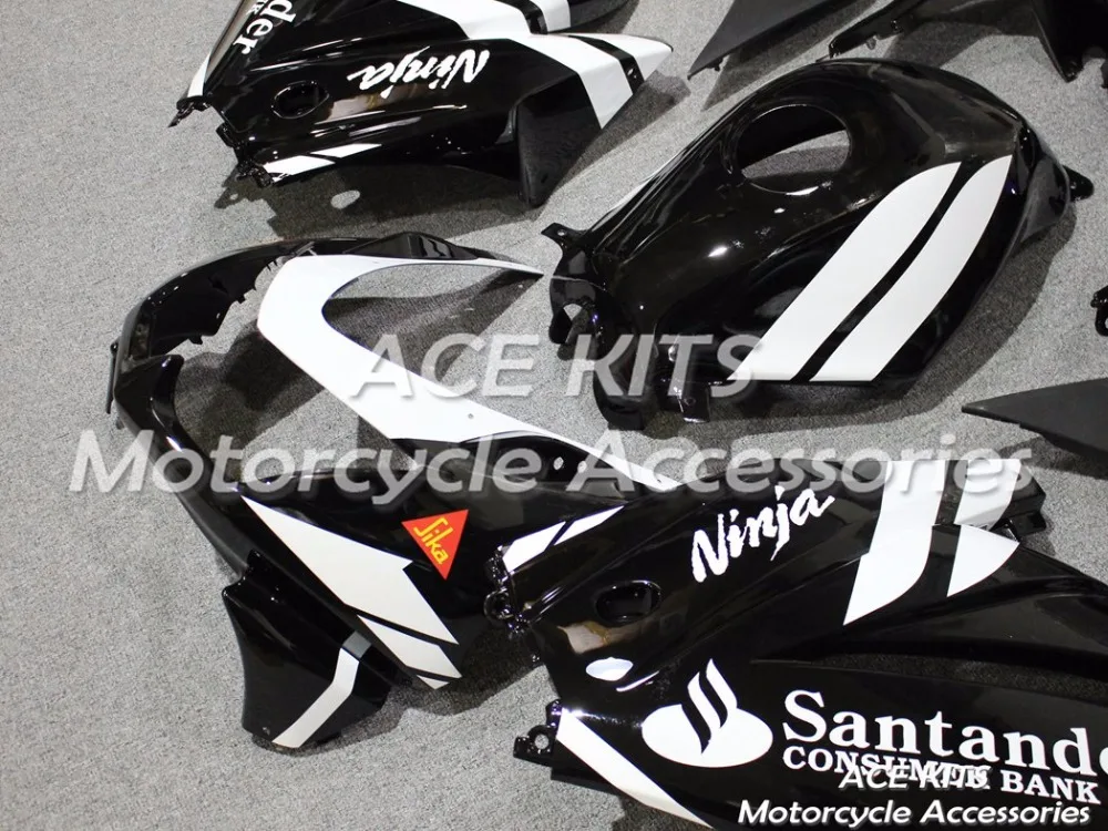 ABS мотоцикл обтекатель для Kawasaki ninja250 2008-2012 впрыска Bodywor Сенсационные черный белый+ майка ACE № 898