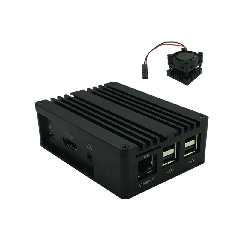 With fan Новинка Raspberry Pi 3 алюминиевый чехол металлический корпус черный корпус Поддержка Raspberry Pi 3 Model B+ RPI 3 Модель B 3B+ 3B - Цвет: With fan