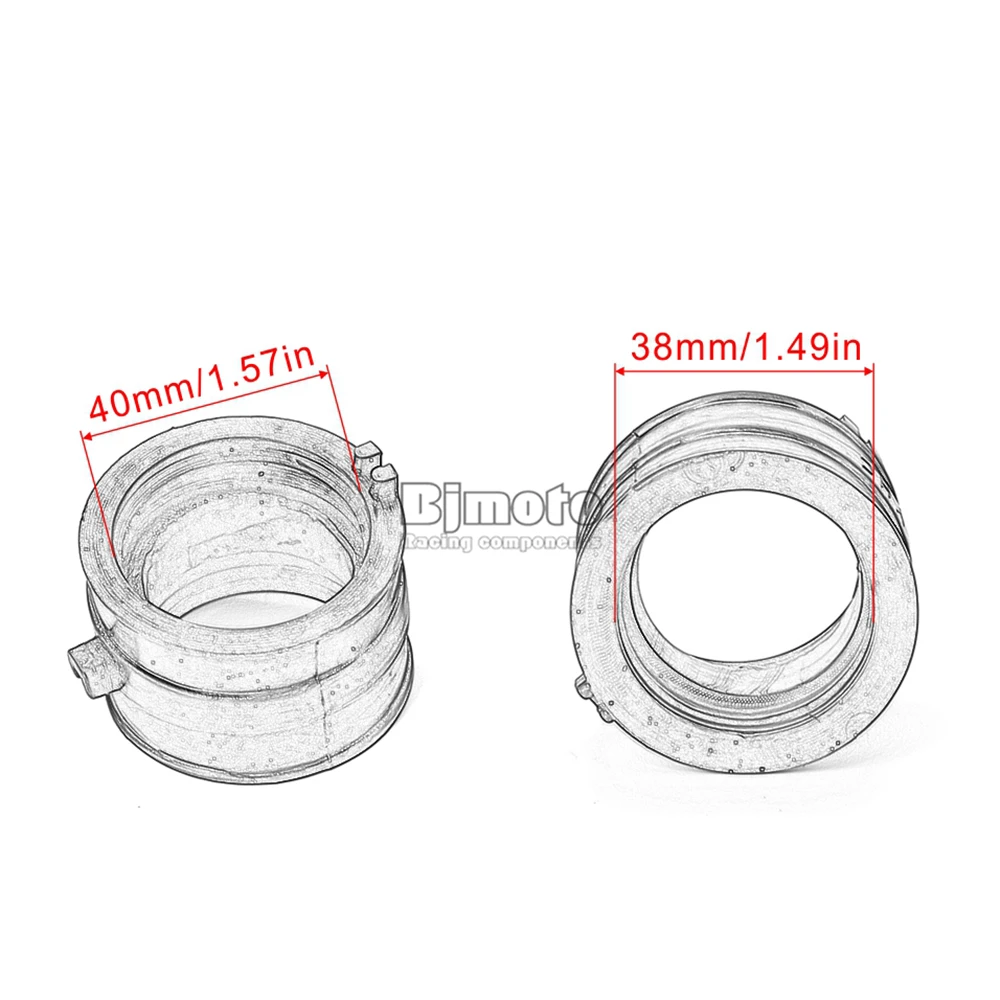 2 шт. мотоциклетные 16211-MR1-690 карбюратор интерфейсный коллектор адаптер для Honda КОНЬ 400 VRX400T NC33 VT600C VLX NV600 тени 600