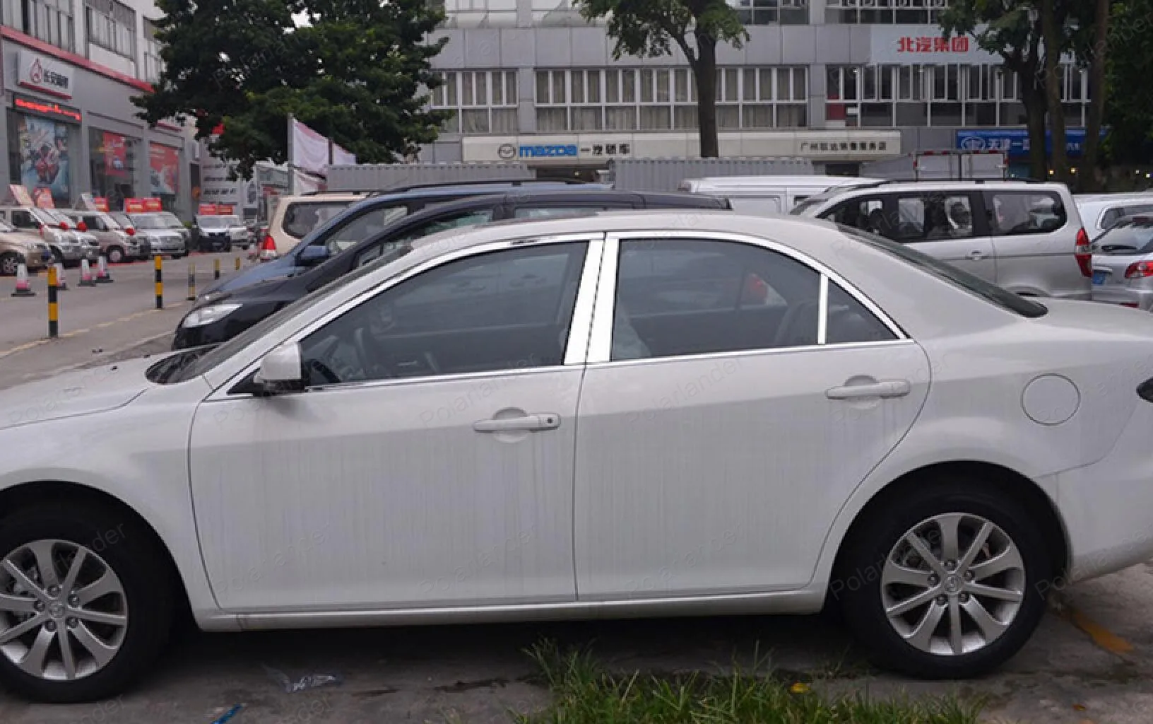 Для М-azda M6 с центральной стойки полный Отделка Окна Из Нержавеющей Стали Экстерьера Автомобиля Крышка