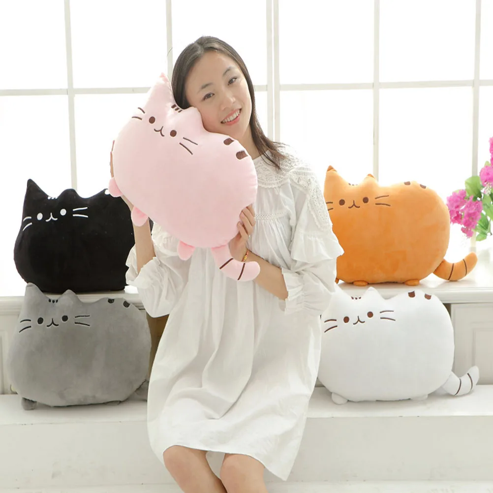 Kawaii милые подушки включают Хвост Плюшевые игрушки чучело кукла говорящая игрушка кошка кукла для девочки ребенок 5 цветов 40x30 см 1 шт
