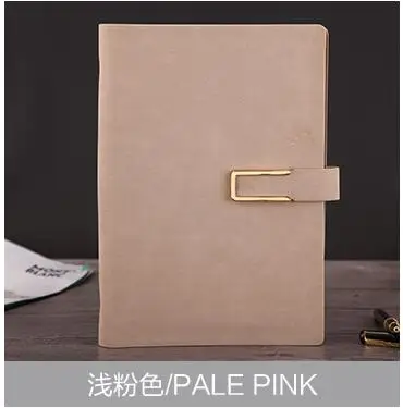 Pale Pink А5 модный бизнес-блокнот, Кожаная Обложка, спиральная внутренняя страница, магнитная пряжка, 7 цветов на выбор - Цвет: Pale Pink