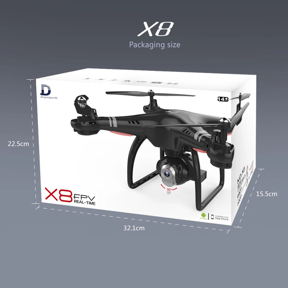 XGODY RC Drone con cámara 0.3MP HD cámara profesional FPV RC Quadcopter Mini 2,4 Ghz WIFI avión para el regalo de los niños