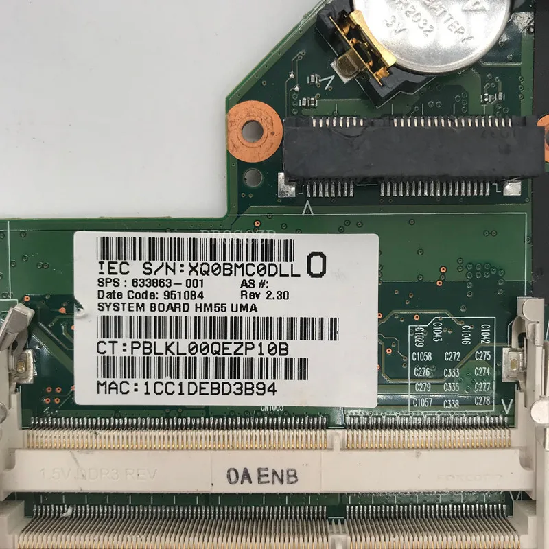Free shipping For Pavilion DM4 DM4-1000 Laptop motherboard 633863-001 6050A2345401-MB-A03 working well