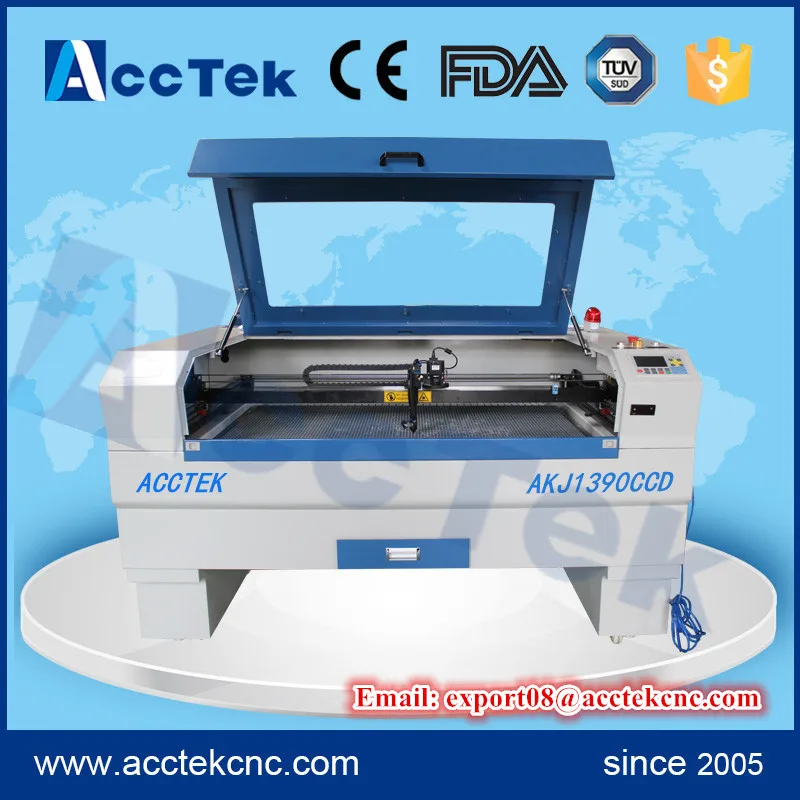 Acctek фанерный станок для лазерной резки/80 Вт CCD лазер 1390/co2 станок для лазерной резки для продажи