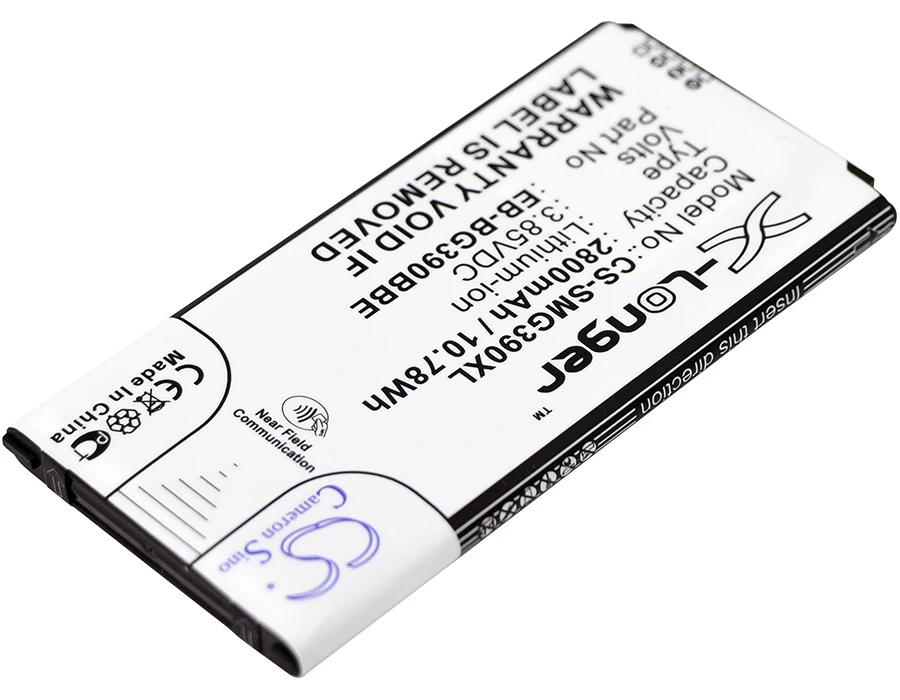 Cameron sino 2800 мА/ч, Батарея EB-BG390BBE для samsung Galaxy Xcover 4, SM-G390, SM-G390F, SM-G390W, SM-G390Y