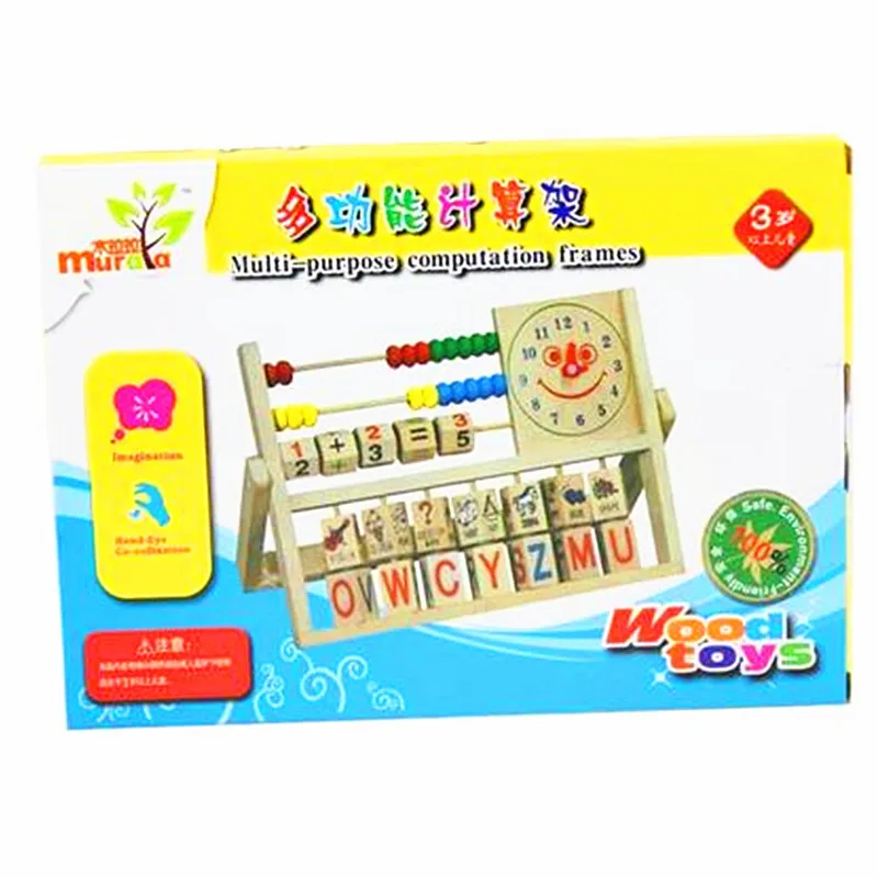 Новые модные игрушки многофункциональные часы смайлик полка компьютерное образование для раннего развития деревянные игрушки