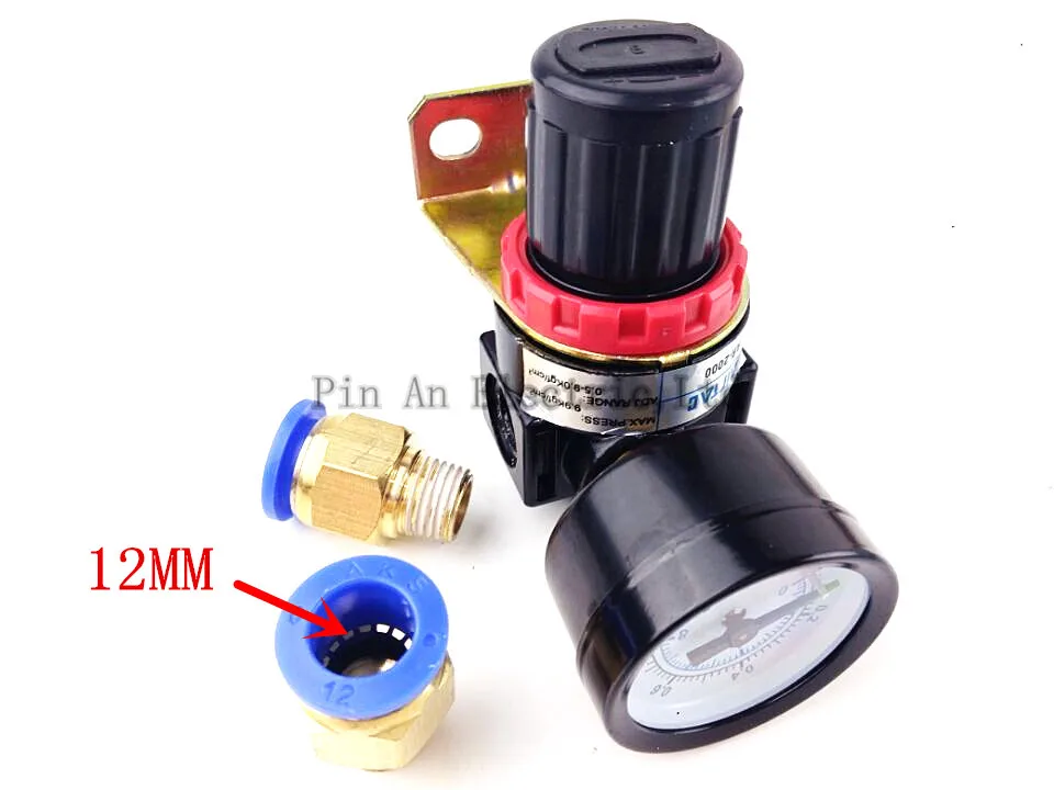 AR2000 G1/4 ''пневматический мини Регулятор давления воздуха очистные установки - Цвет: AR200012MM Interface