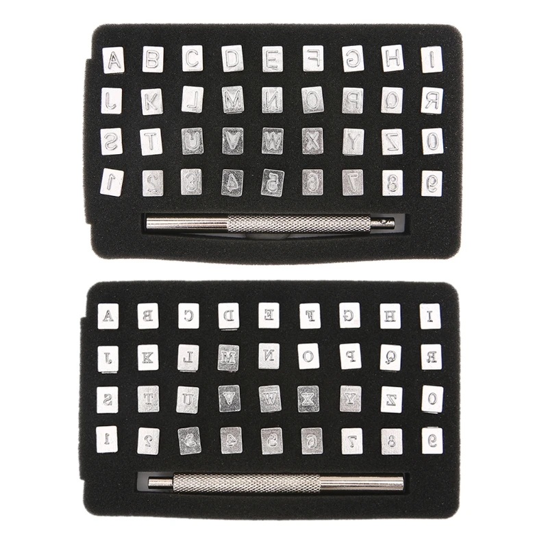 

36pcs Steel Alphabet Number Stamp Punch Set For Leather Craft Stamps Tools Art