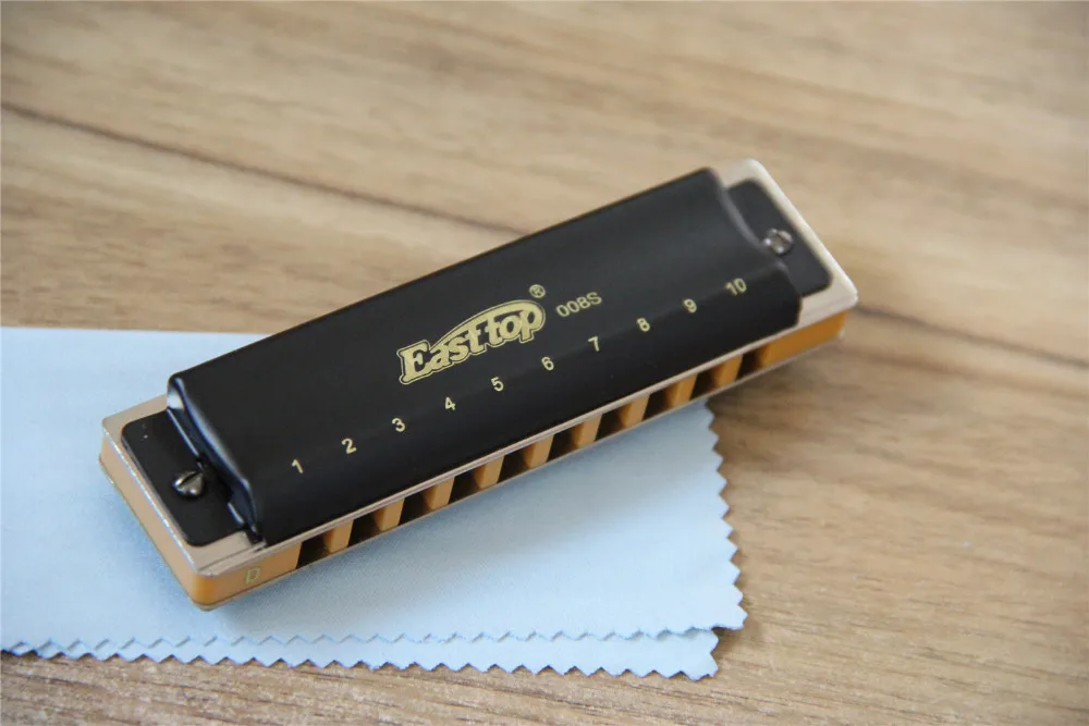 EASTTOP professional bules harp T008S, ключ D, ротовой орган хорошие камышы музыкальные инструменты, 10 отверстий профессиональная Губная гармошка
