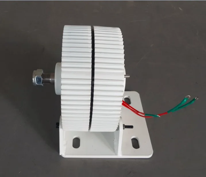Factory Low Speed 400W 12V 24VDC Permanent Magnet Alternator PM Generator With Base (2)
