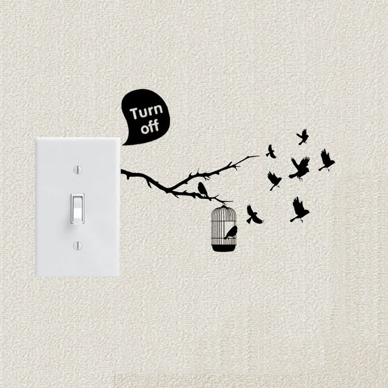 Ветка клетка Товары для птиц природа коммутатора Наклейки виниловые наклейки на