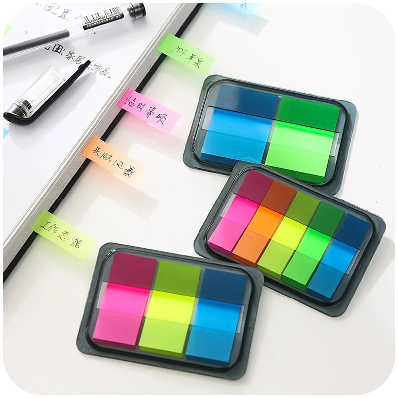 

Rainbow Classification Chromophous Label Sticky Adhesive Highlighter Index Tab Flags Sticker BookMarker Memo Pad