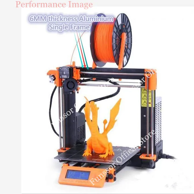 Funssor Reprap Prusa i3 MK2 клон алюминиевый один кадр+ Отопление кровать 6 мм Толщина Черный Цвет ЧПУ сделал