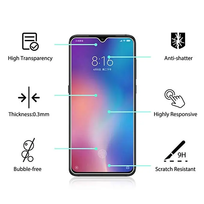 Tempered Glass for Xiaomi Mi 9 SE Screen Protector Phone Film Xiaomi Mi9 SE on Protective Glass Xiaomi Mi 9SE MI9SE Safety Glass