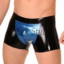 Горячая Распродажа латексное белье шорты сексуальные резиновые мужские штаны