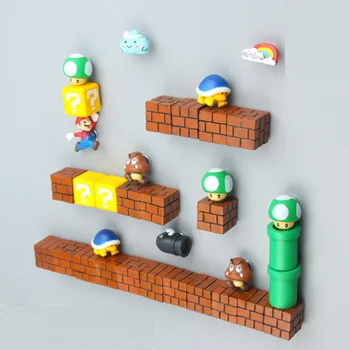 

Mario Magnet Princess Fridge Refrigerator Magnet FC Childhood Game Imanes Nevera Gaming Cartoon 3D Paster Icebox Sticker
