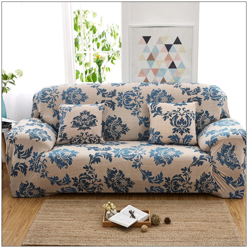 Pastoral Printed Sofa Cover Flexible Stretch Sofa Covers Big Elasticity