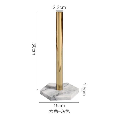 Прилавок креативный держатель для кухонных салфеток скандинавский мраморный позолоченный держатель для бумаги органайзер для туалетной бумаги стеллаж для хранения - Цвет: Gray 1